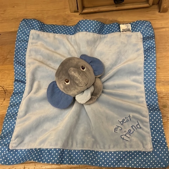 Garanimals Baby Lovey Security Blanket “My Best Friend “ Elephant Blue - Picture 4 of 8